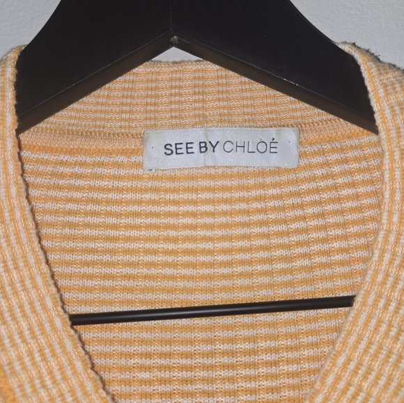 See By Chloe Yellow Button-Up Cardigan​ Women 6 - Picture 4 of 6